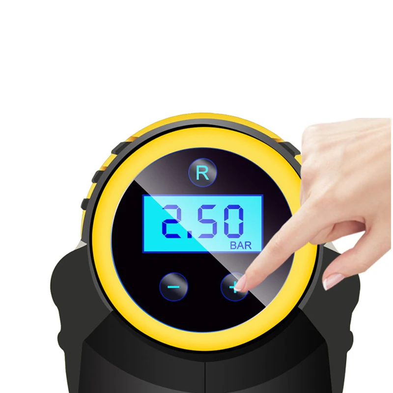 Smart Handheld Digital Car Tire Inflator Cigarette Lighter Plug Wired Air Compressor DC 12V 120W Tyre Pump Auto Emergency Tool