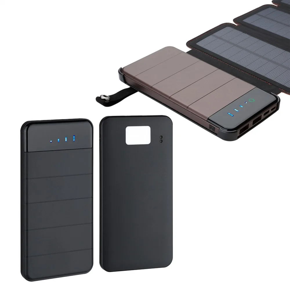 Outdoor Portable Folding Foldable Waterproof Solar Panel Charger Mobile Power Bank 10000mAh for Cellphone Battery Dual USB Port Outdoor Portable Folding Foldable Waterproof Solar Panel Charger Mobile Power Bank 10000mAh for Cellphone Battery Dual USB Port