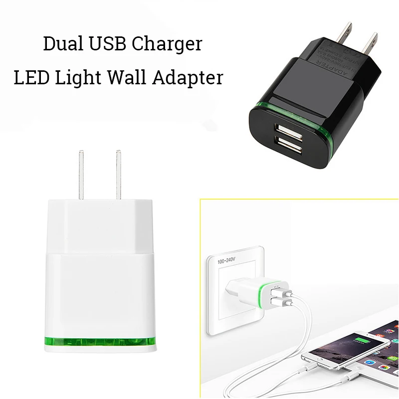 Двойное зарядное устройство USB для телефона huawei P30 P20 mate 20 светодиодный светильник настенное дорожное зарядное устройство для Xiaomi mi 9 Red mi Note 7 type C Cable