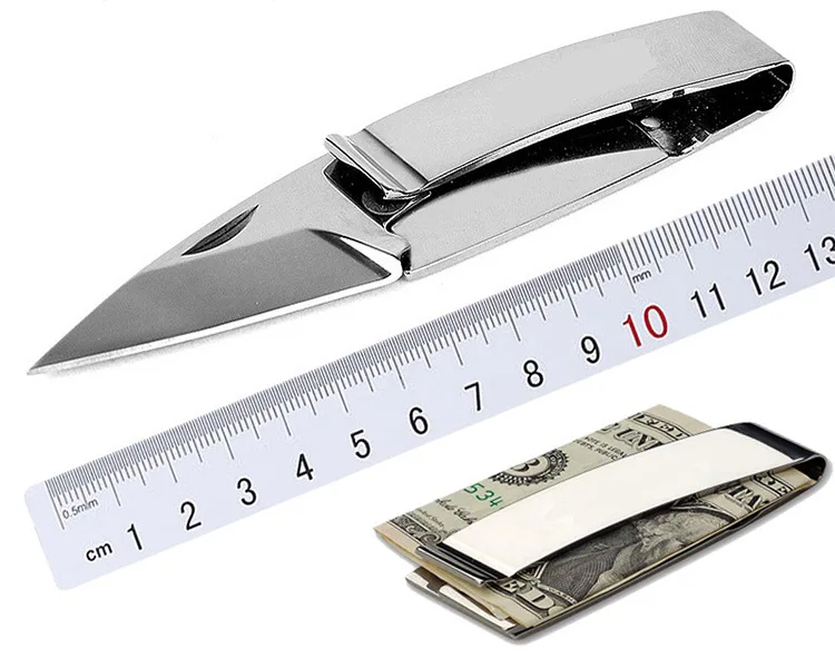 Wallet knife outdoor multi function folding stainless steel tool pocket