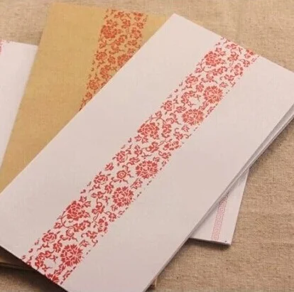 

5pcs/lot 220*110mm/NEW Vintage Japan Red Pattern series Kraft paper DIY Multifunction envelope /Gift envelopes