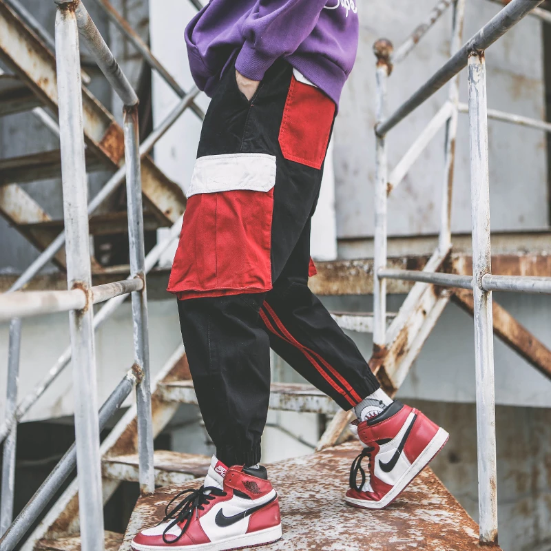 01-1 SharkPrint Joggers streetwear hip hop pants men