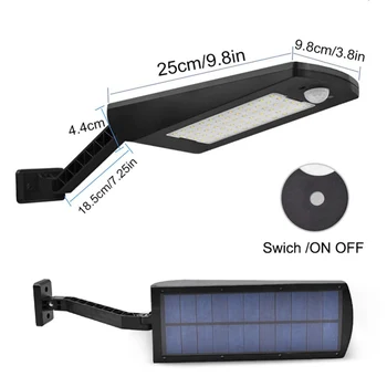 

Solar Street Lamp 66LED Waterproof Outdoor Security Flood Light with Remote Control LKS99