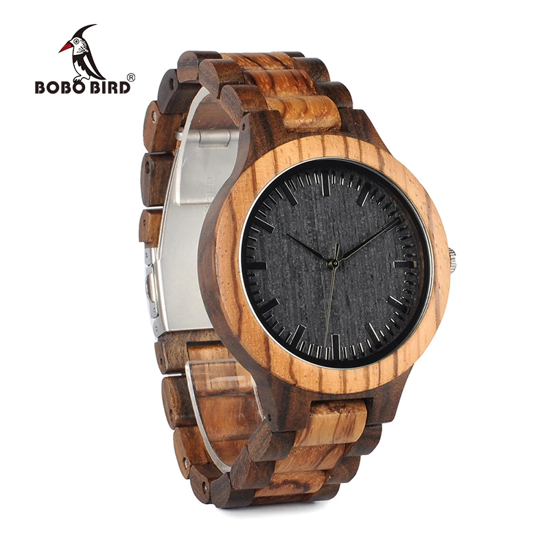 BOBO BIRD часы для мужчин стиль ручной работы из натурального дерева наручные часы Дерево ремешок relogio masculino B-D30