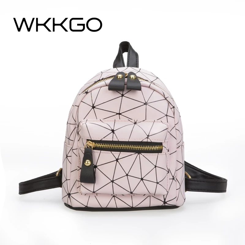

WKKGO Mini Casual Rucksack Shopping Purse Bookbags Printing Pack Women Bag Fashion Lady Travel Bags Shoulder Patchwork Backpack