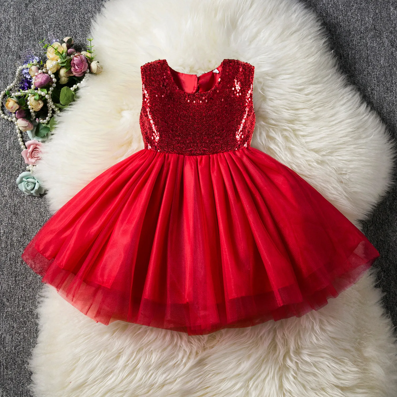 

Brand New Baby Girls Fashion Sequins Mesh TUTU Dress Kids Girl Spring Summer Princess Dresses Vestido Children Party Clothes