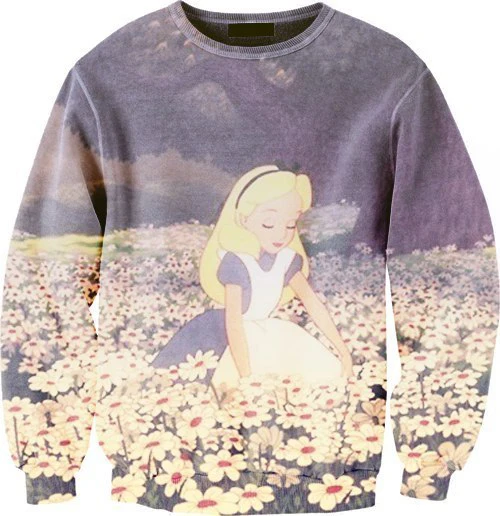 

Women Men 3D Princess Alice In Wonderland Sweatshirt Cartoon Crewneck Sweats Spring Autumn Unisex Sweatshirts Outfit Pullover