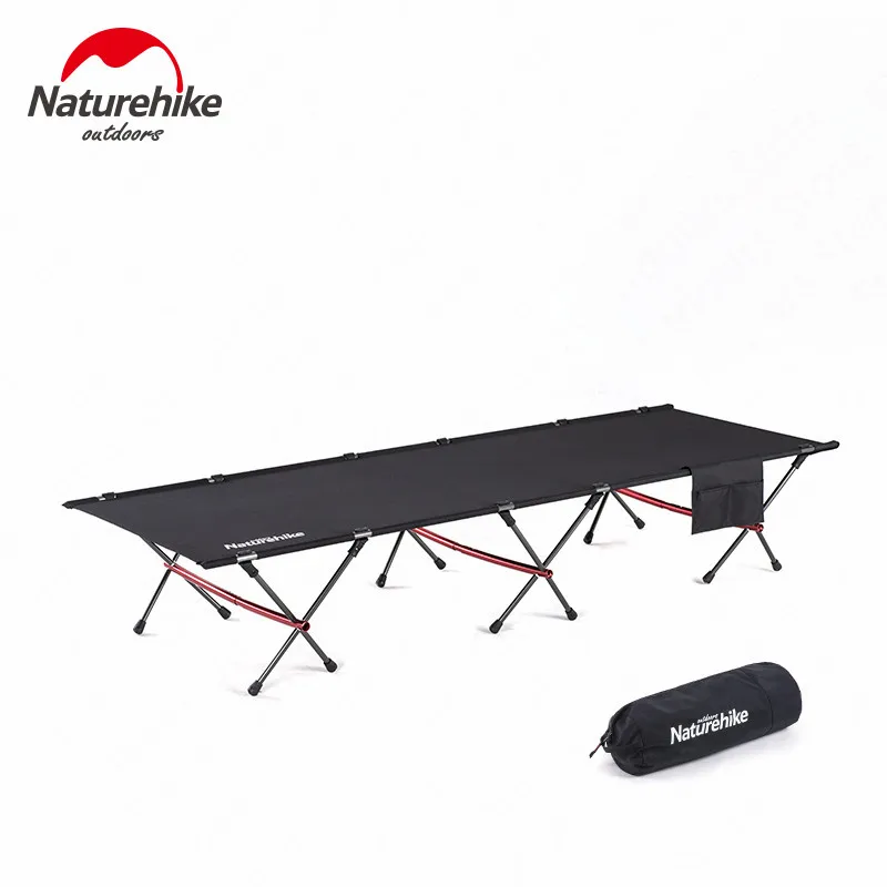  Naturehike 2019 New Folding Camping Mat Bed Cot Outdoor Portable Fold Bed Aluminium Alloy Bracket H