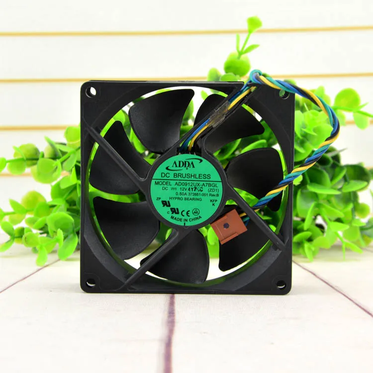 

New original AD0912UX-A7BGL 12V 0.50A 9025 9cm 4-wire temperature control board pwm fan