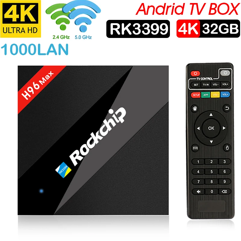 Xinways H96 MAX Rockchip RK3399 smart android tv box шесть ядер 4 ГБ ОЗУ 32 Гб ПЗУ 2 4/5 г wifi K hd ТВ коробка x96
