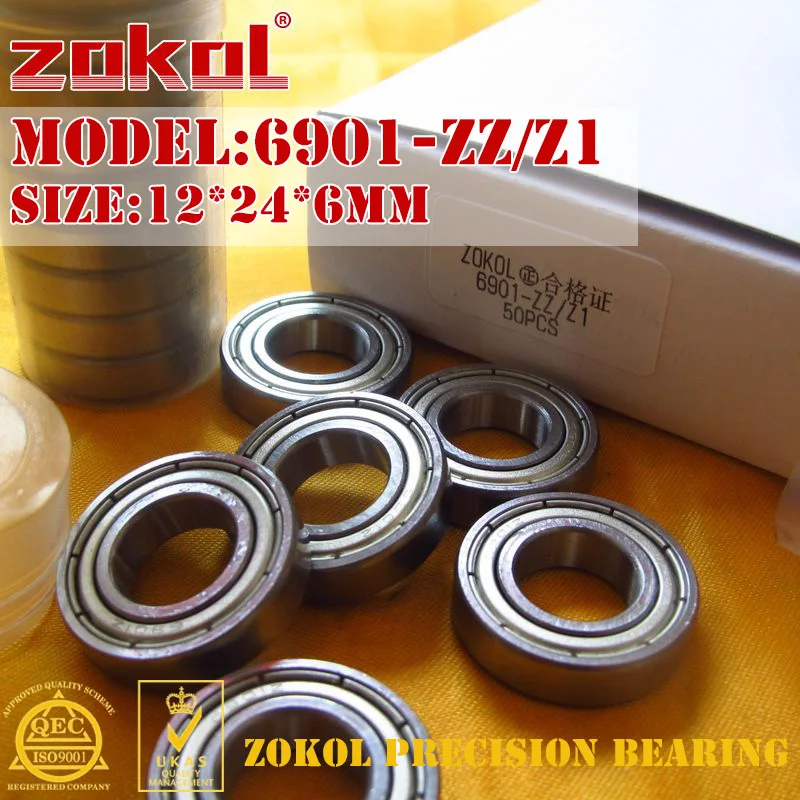 ZOKOL 6901 rs подшипник 2RS ZZ Z1 6901ZZ 6901zz радиальный шарикоподшипник 12*24*6 мм|bearing 6901|bearing