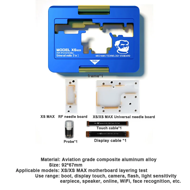  MECHANIC 3 In 1 Universal Test Fixture for iPhone X XS XSMAX Motherboard Detection Tester All-Round