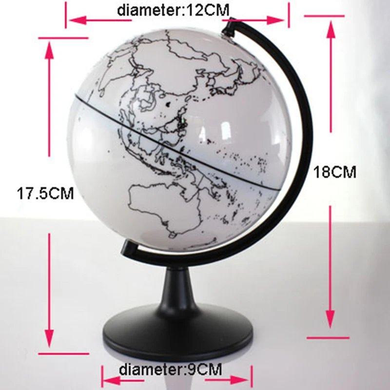 Ручная роспись Глобус ручная роспись карта мира может быть окрашена стираемый творческий Diy издание учебные материалы офисная мебель