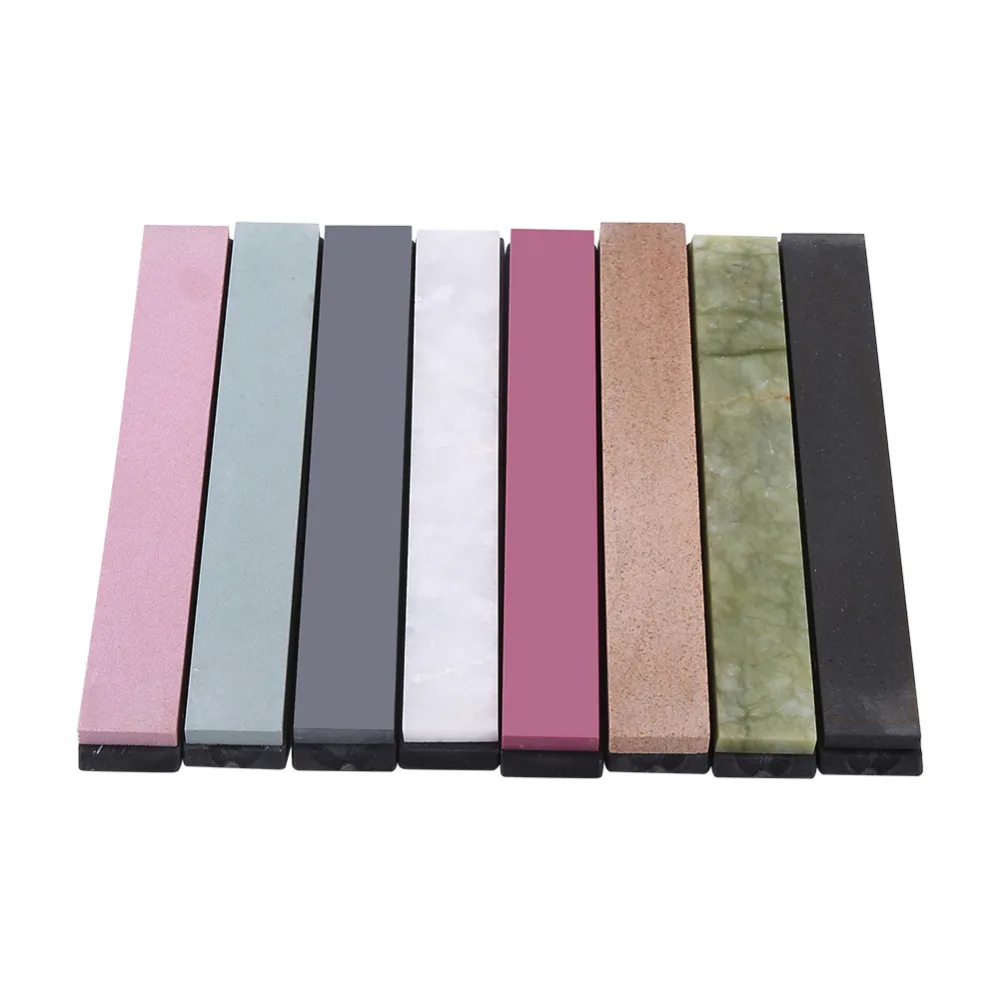 

A Set (8pcs) Colourful Kitchen Tools Sharpener Replacement Grindstone Polishing Whetstones 240-10000 Grit