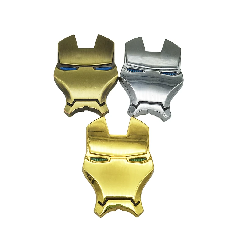 1x New 3D Chrome Metal Iron Man Car Emblem Stickers Decoration The