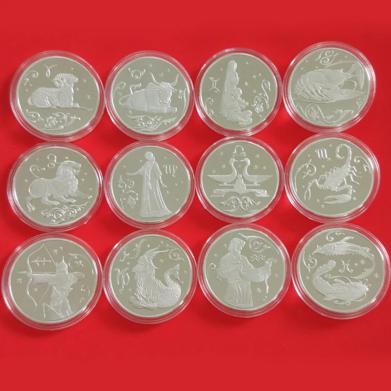 Изысканные серебряные памятные русские монеты 12 шт./компл.|coin souvenir|coin coinscoins russia |