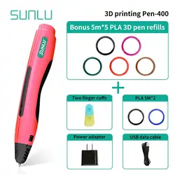 3D Ручка для рисования SL-400 с PLA нити Лучший Gifr для детей Исследуйте создание 3D ручки для заметок прозрачная конфигурация