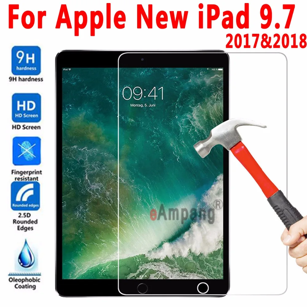 Premium Tempered Glass Screen Protector iPad 9.7/" A1822 A1823 A1893 2018 2017