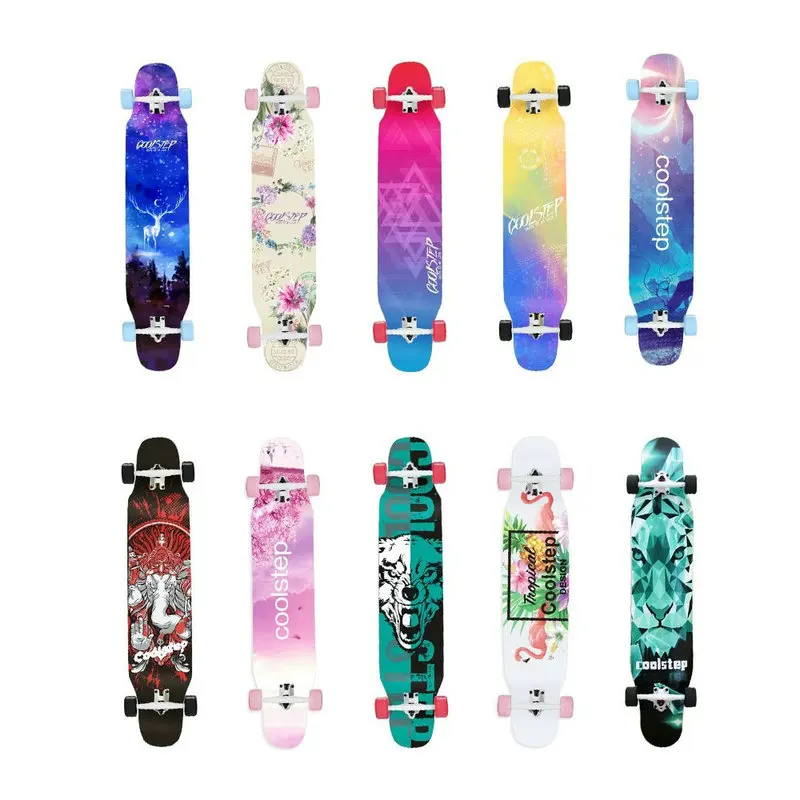 1 قطعة 2019 جديد 117*25 سنتيمتر وحة طويلة لوح التزلج 7 بوصة شاحنة 70*51 مللي متر 78A عجلات 46 بوصة الرقص مجلس Longboard فتاة صبي مجلس
