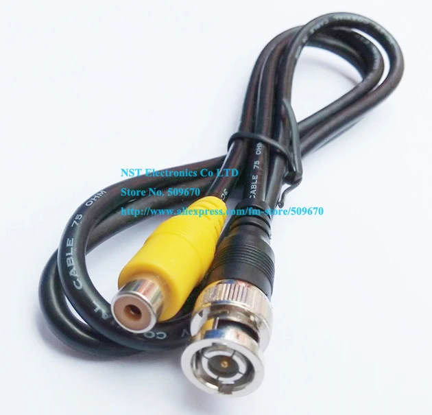 

Free shipping/2pcs/High Quality BNC Male to RCA Female Plug AV Connector Extension Cord/Cable About 1M New