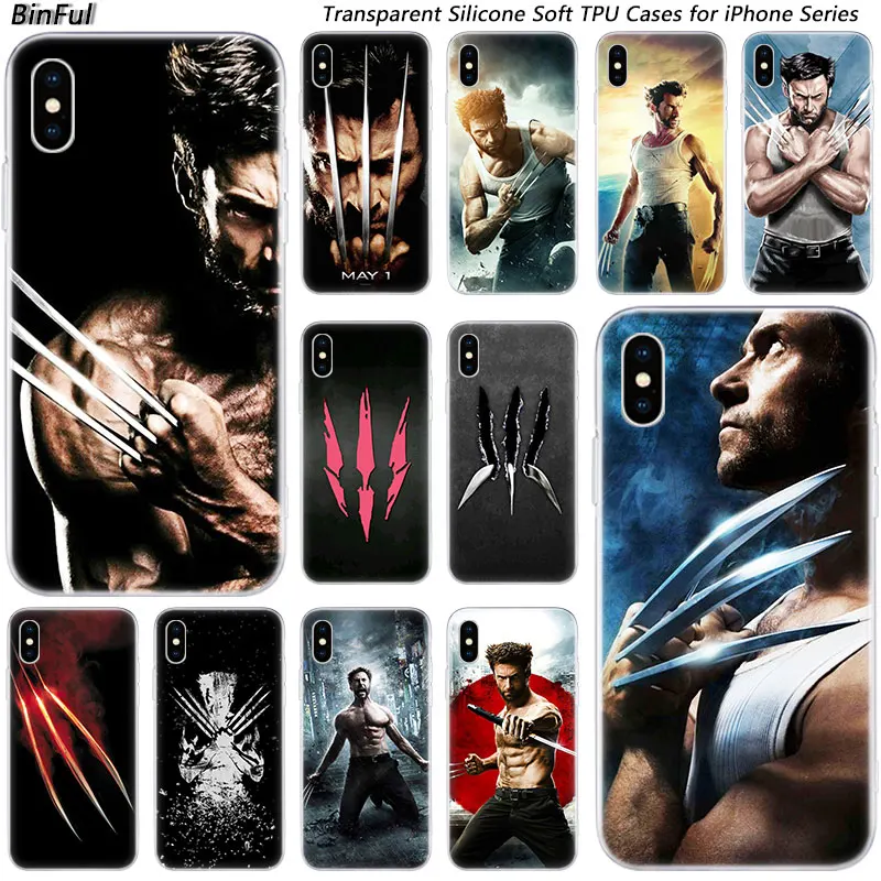 

Hot The Wolverine Soft Silicone Fashion Transparent Case for Apple iPhone 11 Pro XS MAX XR X 7 8 Plus 6 6s Plus 5 5C 5S SE Cover