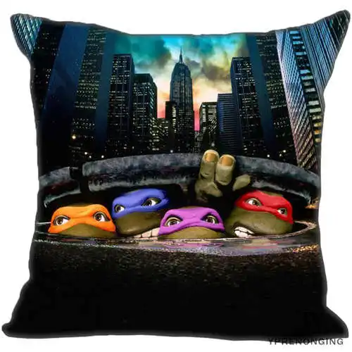 Best Custom Teenage-Mutant-Ninja-Turtles(1) Наволочка на подушку, спальня Home Square Наволочка на молнии(одна сторона)#190404-1-10 - Цвет: Pillowcase