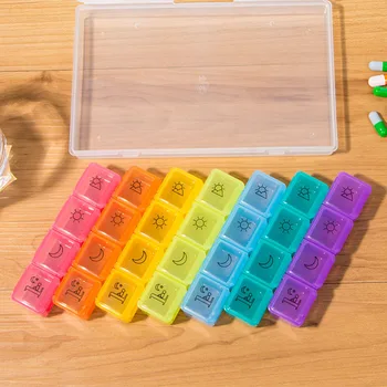 

Pill Storage Box Medicine Case 7 Day Organizer 28 Compartments 4 Times Container Dropshipping DFA