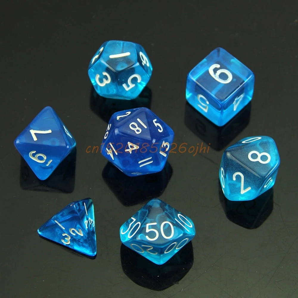 7 Sided Die D4 D6 D8 D10 D12 D20 Mtg Rpg D&d Dnd Poly Dices Board Game