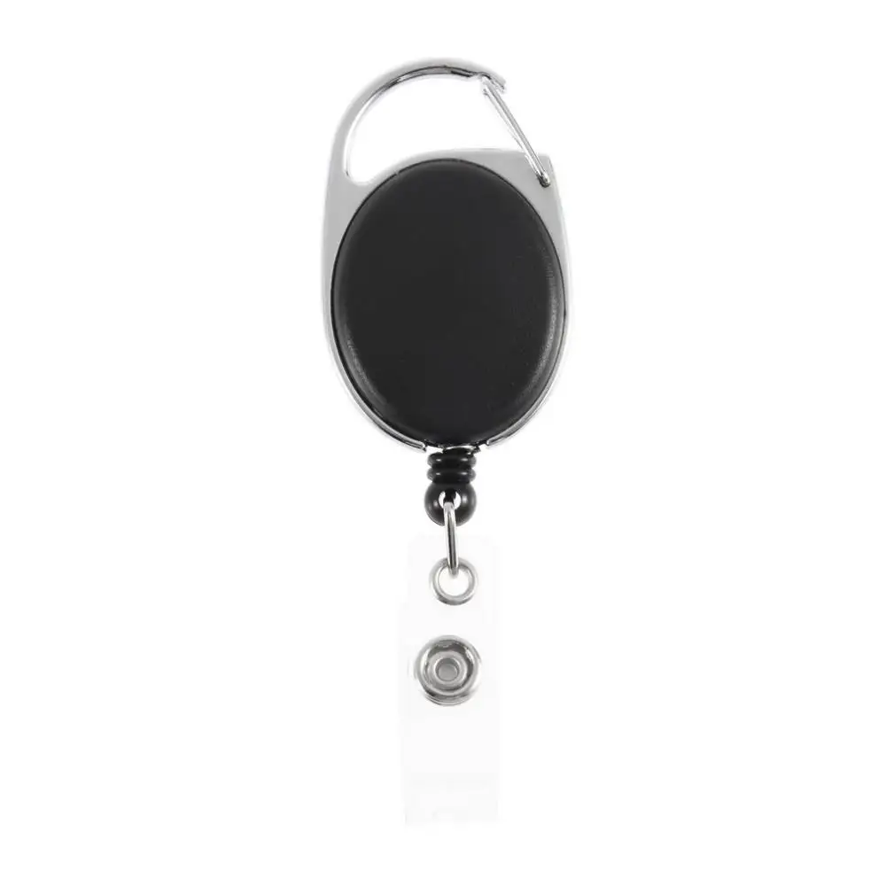 5pcs Retractable Reel Pull Key ID Card Badge Tag Clip Holder Carabiner Stylein Key Chains from