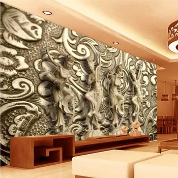

beibehang Custom Photo Wallpaper Mural Wall Sticker Large Stone Carving Flying Living Room Background Wall papel de parede
