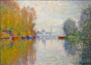

High quality Oil painting Canvas Reproductions Autumn on the Seine at Argenteuil (1873)By Claude Monet hand painted