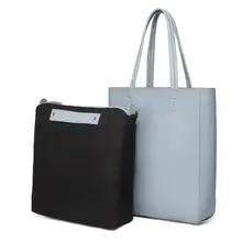 Высококачественные женские сумки большой емкости из искусственной кожи, женские сумки на плечо, комплект из 2 предметов, Повседневная Большая Сумка-тоут, bolsa feminina