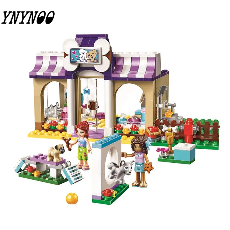 Ynynoo BELA10558 Friends heartlake щенок дневных DIY кирпичное здание игрушки для девочек на день рождения совместимый подарок для девочки 41124