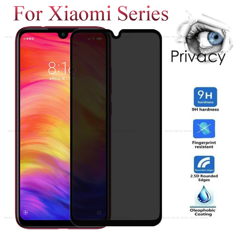 Антишпионское закаленное стекло для Xiaomi Redmi 7 K20 Note Pro Mi 9 SE 9T A3 A2 Mi8 Lite CC9E Mix3 Защитное