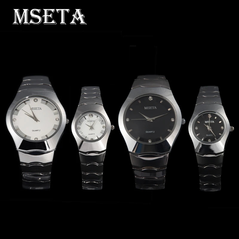 

Men's Watch Women's Watches Business Matching Watch Full Steel Lovers Clock Casual Quartz Couple Watch Reloj Mujer MSETA 8155