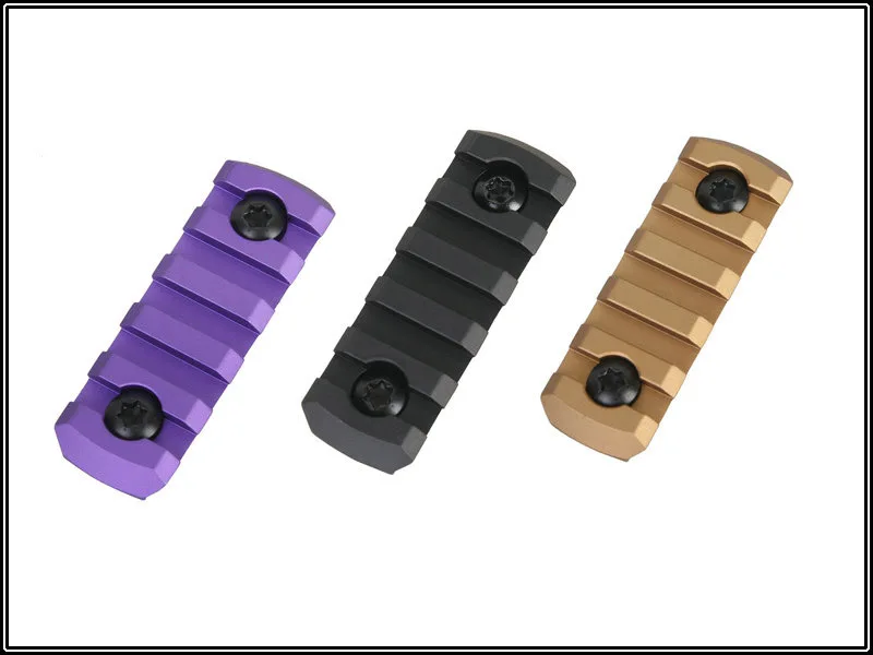 

Tactical M-LOK 5 Slot Picatinny / Weaver Rail Segment Aluminum Mount Adapter for MLOK Handguard Forend Section 2.5 inch 65mm