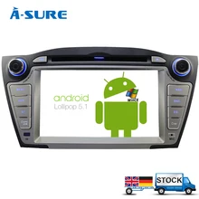A-Sure Android 5.1.1 CAR Audio DVD player FOR HYUNDAI TUCSON IX35 2009-2013 gps Multimedia head device unit receiver BT WIFI