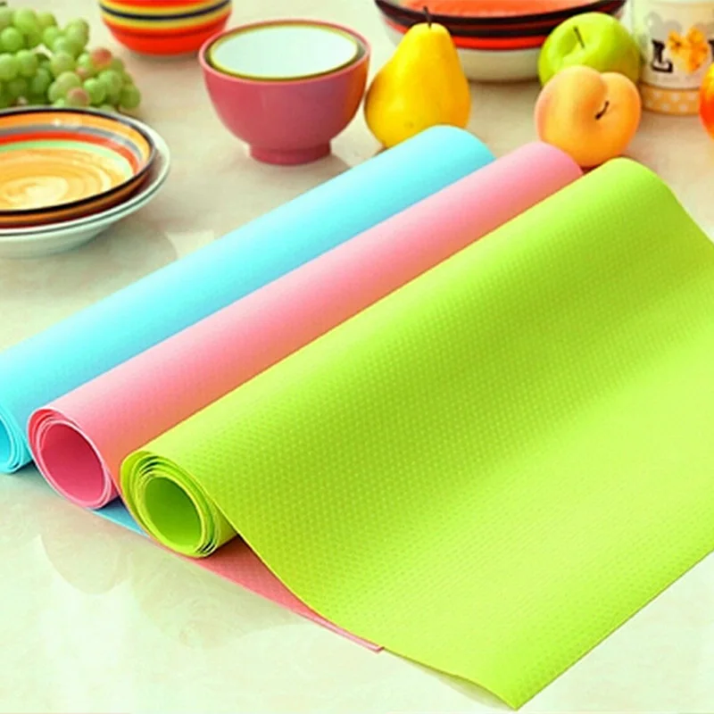 

1Roll 150*30cm 150*45cm Tableware Mat Kitchen Table Anti Oil Cupboard Mat Drawer Pad Cabinet Furniture Table Fridge Antislip Mat