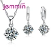 8 Colour AAA Crystal 925 Sterling Silver Pendants Earring Necklace Set Women Girls Party Four-Claw Jewelry ► Photo 3/6