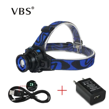 

Headlamps Zoomable 1000lm Super Bright Headlamp Head Led Flashlight USB Charger EU US Head Led Flashlight CREE Q5