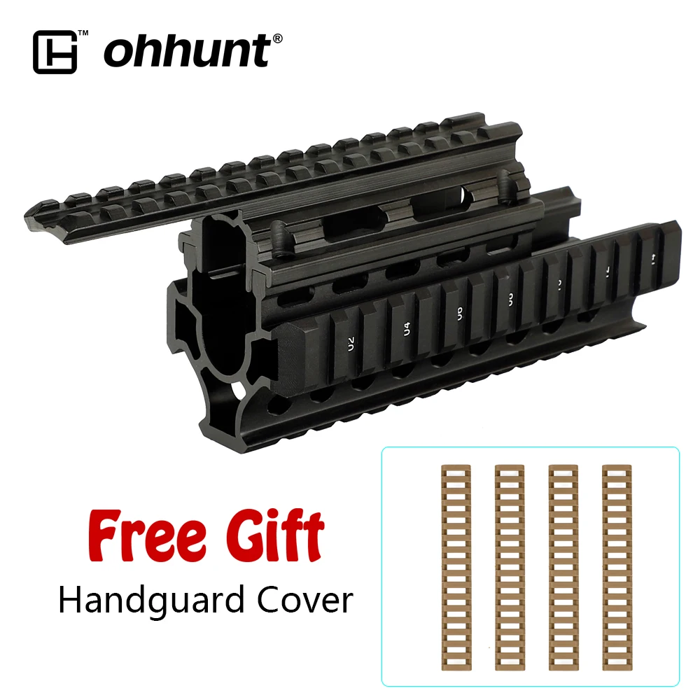 Ohhunt Универсальный Тактический Quad Пикатинни рейку AK румынский Handguard 2-Piece строительство