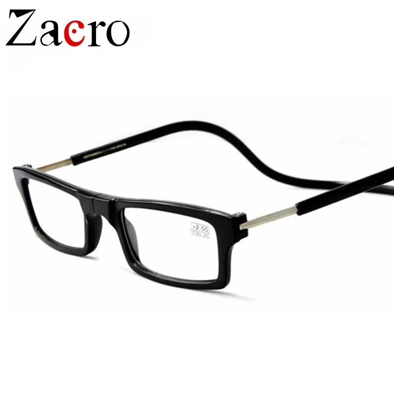 

Reading Glasses for Middle-aged and Elderly Anti-dropping Magnet Mirror Hanging Neck Glasses Mirror Leg Adjustable Glasses Men