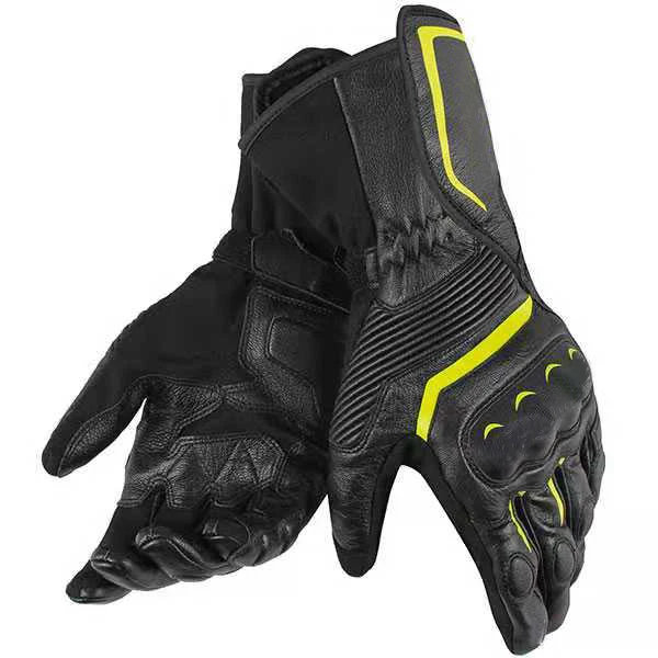 

ASSEN Dain Gloves Track Motorcycle Racing Travel Black Yellow Leather Motocross Gloves
