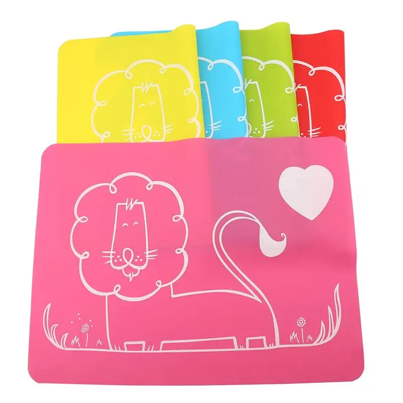 Buy Children Silicone Placemats Flexible Non slip Dinnerware Table Mats with