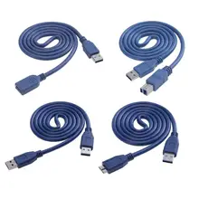 1m USB 3.0 Cable USB Power Supply USB Male to Male/ A B Male USB3.0 A Female Adapter Two Way Data Cable Extension Data Cable