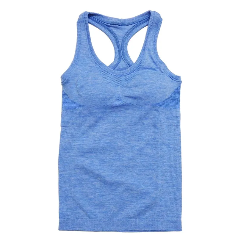 Camiseta sem manga esportiva yoga feminina, regata