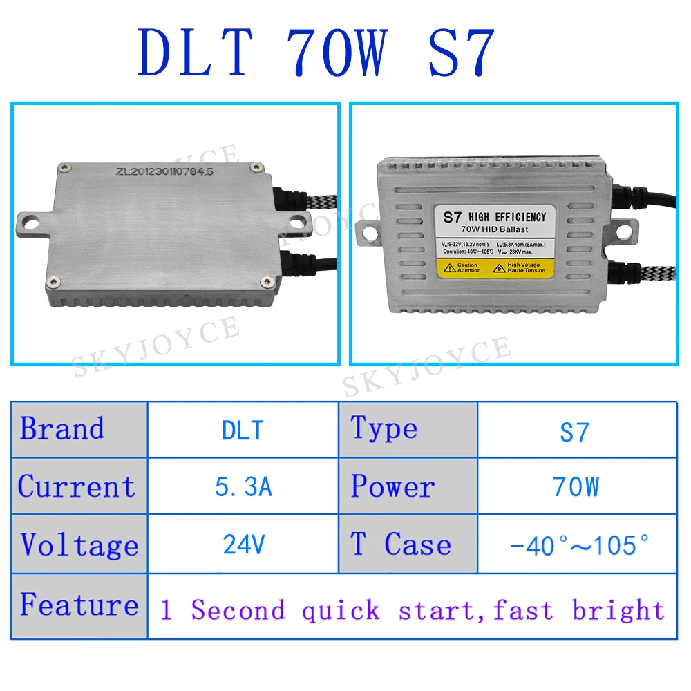 DLT HID балласт для H1 H7 H11 D2H HID лампы ксеноновый Комплект AC 35 Вт 55 Вт 70 Вт DLT F3 F5 F7 X35 X55 Быстрый Яркий Canbus HID балласт