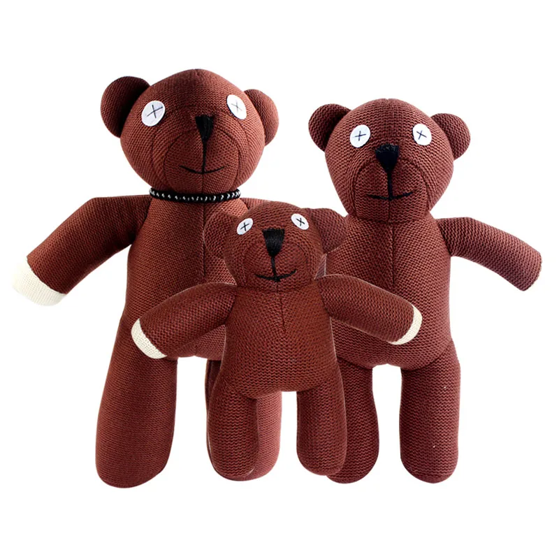 

25CM/35CM/50cm 3 size Mr Bean Teddy Bear Animal Stuffed Plush Toy For Children Gift Brown Color