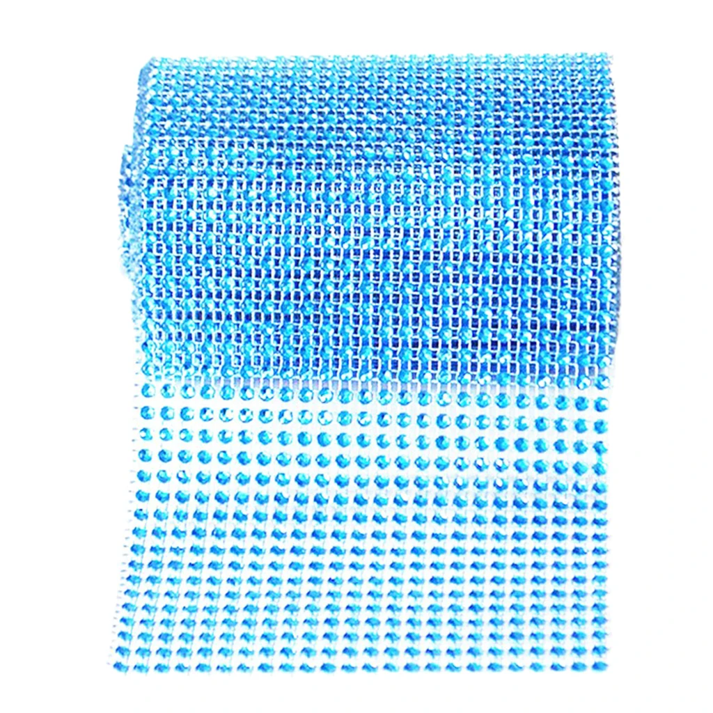 Artificial Diamond Mesh Wrap Roll Rhinestone Crystal Ribbon DIY Scrapbooking Embellishment Decor Trims 10 yards 24 Rows