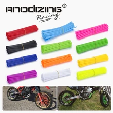 Universal 72piece Motorcycle Wheel Rim Spoke Skins Covers Wrap Decor Protector Kit for KTM 150 125 250 SX 85 SX 17/14 450 EXC-F